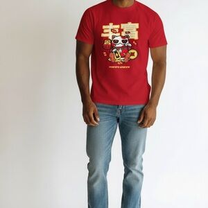 Roaring Warriors Red Graphic T-Shirt